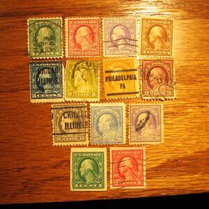 1916-17 FLAT PLATE PRINTING 11 UNWATERMARKED PERFORATED 1O PLUS 1 & 2 CENT IMPER